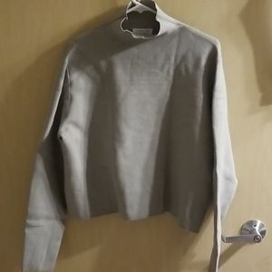 & Other Stories sage green mock neck sweater